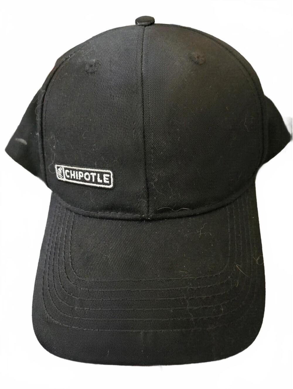 Chipotle Adjustable Black Cap Hat Crew Employee Uniform - EUC